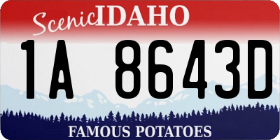 ID license plate 1A8643D