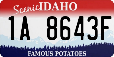 ID license plate 1A8643F