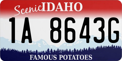 ID license plate 1A8643G