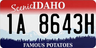 ID license plate 1A8643H