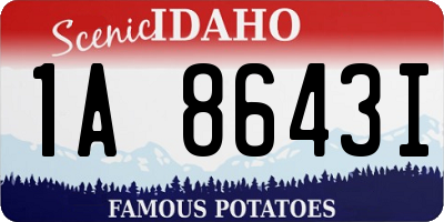 ID license plate 1A8643I