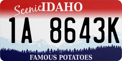 ID license plate 1A8643K