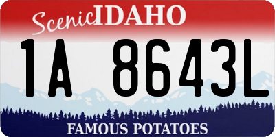 ID license plate 1A8643L