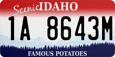 ID license plate 1A8643M