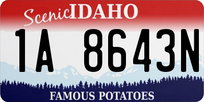 ID license plate 1A8643N