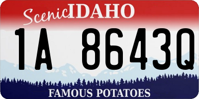 ID license plate 1A8643Q