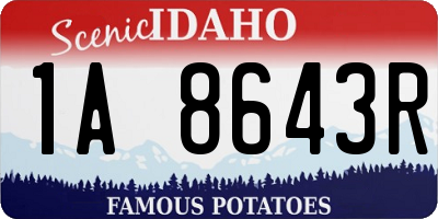 ID license plate 1A8643R