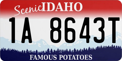 ID license plate 1A8643T