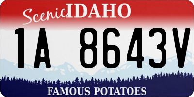 ID license plate 1A8643V