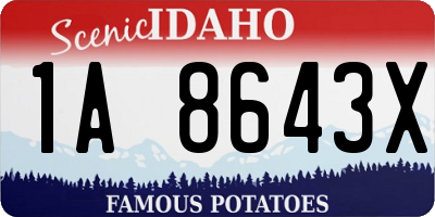 ID license plate 1A8643X