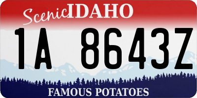 ID license plate 1A8643Z