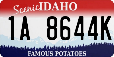 ID license plate 1A8644K