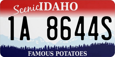 ID license plate 1A8644S