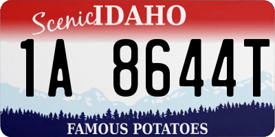 ID license plate 1A8644T