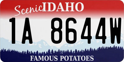 ID license plate 1A8644W