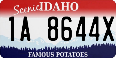 ID license plate 1A8644X