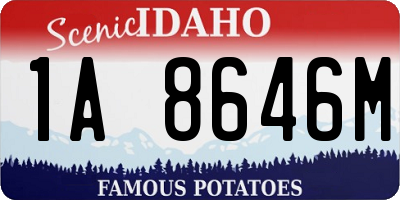 ID license plate 1A8646M
