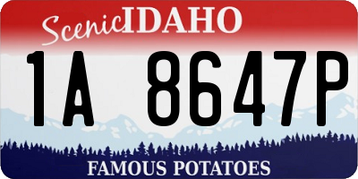 ID license plate 1A8647P
