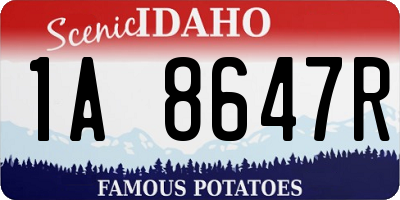 ID license plate 1A8647R