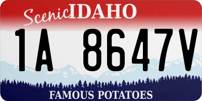 ID license plate 1A8647V