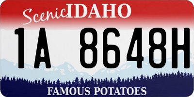ID license plate 1A8648H