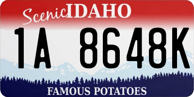 ID license plate 1A8648K