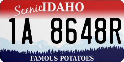 ID license plate 1A8648R
