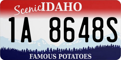 ID license plate 1A8648S
