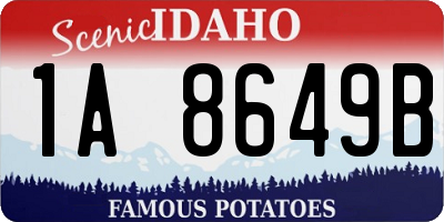 ID license plate 1A8649B