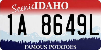 ID license plate 1A8649L
