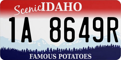 ID license plate 1A8649R