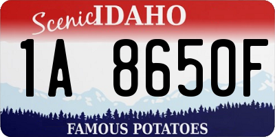 ID license plate 1A8650F