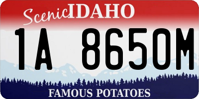 ID license plate 1A8650M