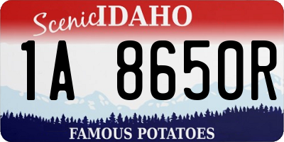 ID license plate 1A8650R