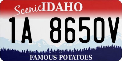 ID license plate 1A8650V