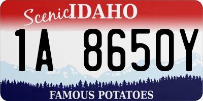 ID license plate 1A8650Y
