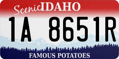 ID license plate 1A8651R