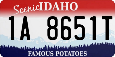 ID license plate 1A8651T