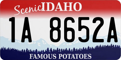 ID license plate 1A8652A