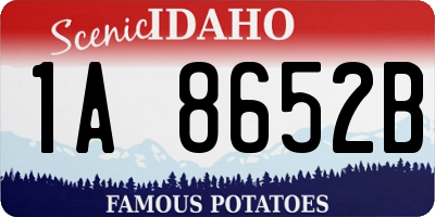 ID license plate 1A8652B