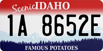 ID license plate 1A8652E