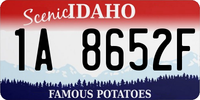 ID license plate 1A8652F