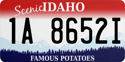 ID license plate 1A8652I