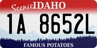 ID license plate 1A8652L