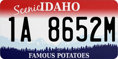 ID license plate 1A8652M