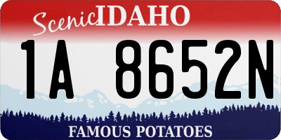 ID license plate 1A8652N