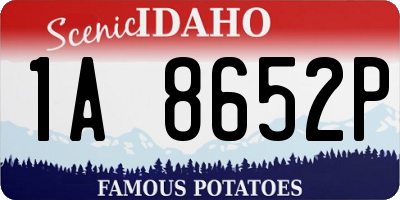 ID license plate 1A8652P