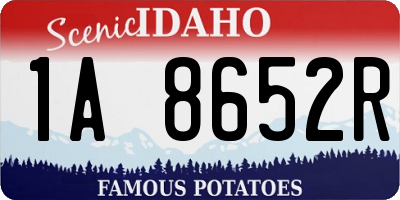 ID license plate 1A8652R