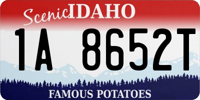 ID license plate 1A8652T