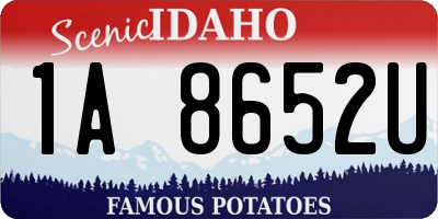 ID license plate 1A8652U